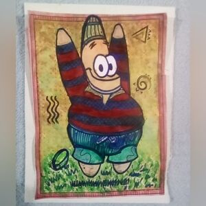 🎨Major Props Patrick Star Rugby Watercolor Painting Art (work in progress)🖼